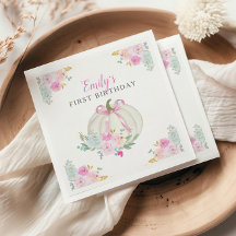 Little Pumpkin Pink Bow Girls eerste verjaardag