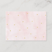 Little Pumpkin Pink Gold Baby shower Book Request Informatiekaartje (Achterkant)