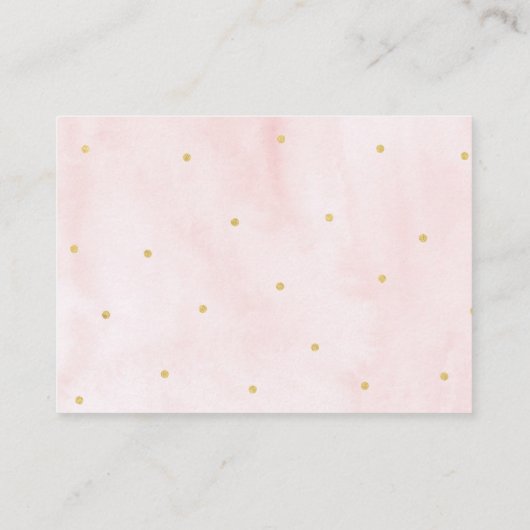 Little Pumpkin Pink Gold Baby shower Book Request Informatiekaartje (Achterkant)