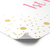 Little Pumpkin Pink Gold Birthday Welkom Poster (Hoek)