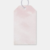 Little Pumpkin Pink Gold Burgundy Baby shower Cadeaulabel (Achterkant)