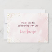 Little Pumpkin Pink Gold Burgundy Bedankt (Achterkant)