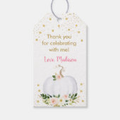 Little Pumpkin Pink Gold Day Cadeaulabel (Voorkant)