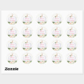 Little Pumpkin Pink Gold Day Ronde Sticker (Vel)