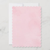 Little Pumpkin Pink Gold Floral Herfst Baby shower Kaart (Achterkant)