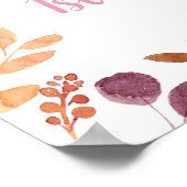 Little Pumpkin Pink Meisje Boho Verjaardag Welkom Poster (Hoek)