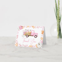 Little Pumpkin Pink Truck Herfst Baby shower