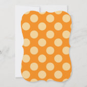 Little Pumpkin Polka-stippen Baby shower Invitatio Kaart (Achterkant)