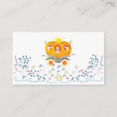 Little Pumpkin Princess Luier Raffle Baby shower Informatiekaartje (Achterkant)