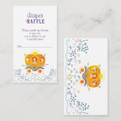 Little Pumpkin Princess Luier Raffle Baby shower Informatiekaartje (Voorkant / Achterkant)