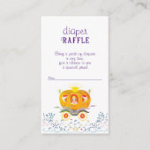 Little Pumpkin Princess Luier Raffle Baby shower Informatiekaartje (Voorkant)