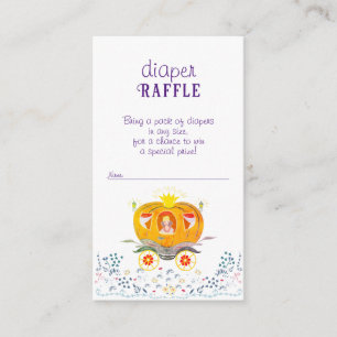 Little Pumpkin Princess Luier Raffle Baby shower Informatiekaartje