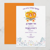 Little Pumpkin Princess Wildflower 1e verjaardag Kaart (Voorkant / Achterkant)