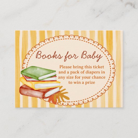 Little pumpkin retro stripes book request informatiekaartje (Voorkant)