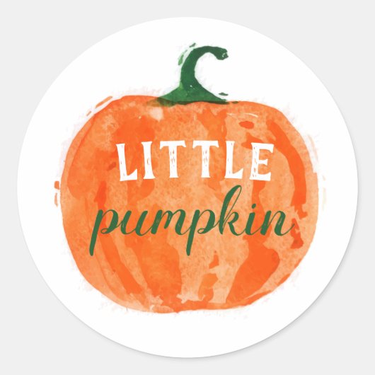 Little Pumpkin Ronde Sticker (Voorkant)