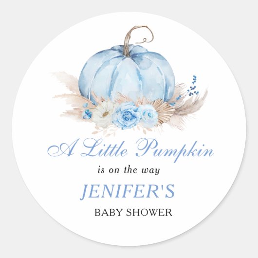 Little Pumpkin Ronde Sticker (Voorkant)