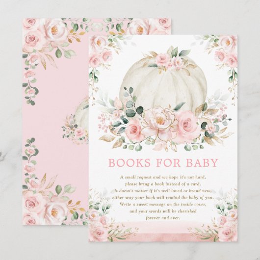  Little Pumpkin Roos Gold Books voor Baby Informatiekaartje (Voorkant / Achterkant)