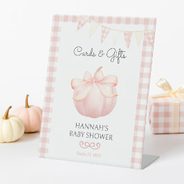 Little Pumpkin Roze Kaarten & Geschenken Baby show Reclamebord Met Voetstuk