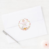 Little Pumpkin Roze Verjaardag Classic Ronde Stick Ronde Sticker (Envelop)