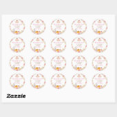 Little Pumpkin Roze Verjaardag Classic Ronde Stick Sticker (Vel)