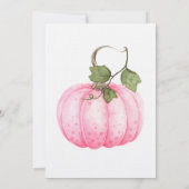 Little Pumpkin Roze waterverf Meisje Baby shower Kaart (Achterkant)