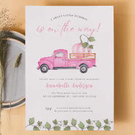 Little Pumpkin Roze waterverf Meisje Baby shower Kaart