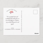 Little Pumpkin Rustic Autumn Baby shower Dank u Briefkaart (Achterkant)