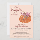 Little Pumpkin Rustic Autumn Baby shower Kaart (Voorkant)