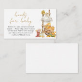 Little Pumpkin Rustic Baby shower Boeken voor Baby Informatiekaartje (Voorkant / Achterkant)