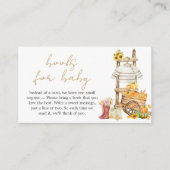 Little Pumpkin Rustic Baby shower Boeken voor Baby Informatiekaartje (Voorkant)