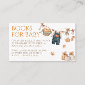 Little Pumpkin Rustic Baby Shower Book Request Informatiekaartje (Voorkant)