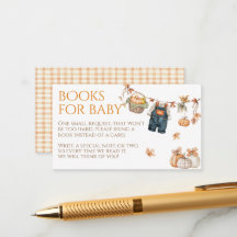 Little Pumpkin Rustic Baby Shower Book Request
