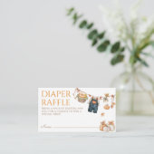 Little Pumpkin Rustic Baby Shower Diaper Raffle Informatiekaartje (Staand voorkant)