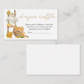 Little Pumpkin Rustic Baby shower Luier Raffle Informatiekaartje (Voorkant / Achterkant)