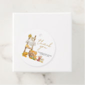 Little Pumpkin Rustic Baby shower Round Bedankjes Labels (In situ)