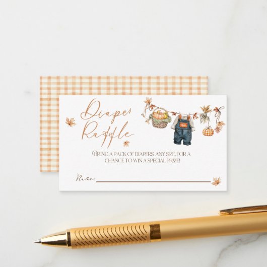 Little Pumpkin Rustic Baby shower spel kaart (Voorkant / Achterkant in situ)