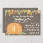 Little Pumpkin Rustic Birthday Kaart (Voorkant / Achterkant)