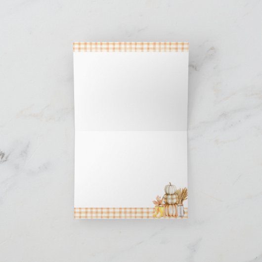 Little Pumpkin Rustic Boerderij Baby shower Luier Bedankkaart (Binnen)