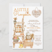 Little Pumpkin Rustic Boerderij Herfst Baby shower Kaart (Voorkant)