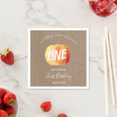 Little Pumpkin Rustic Burlap 1ste verjaardag Servet (Insitu)