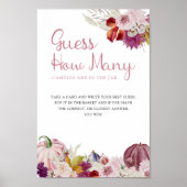 Little Pumpkin Rustic Floral raad je hoeveel spel Poster (Voorkant)