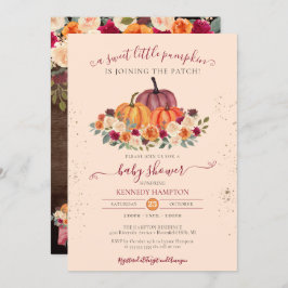 Little Pumpkin Rustic Gender Neutral Baby shower Kaart