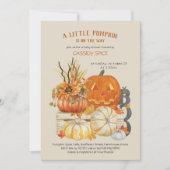 Little Pumpkin Rustic Halloween Baby shower Kaart (Voorkant)
