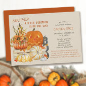 Little Pumpkin Rustic Halloween Baby Sprinkle Kaart