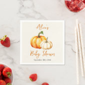 Little Pumpkin Rustic Herfst Herfst Baby shower Servet (Insitu)