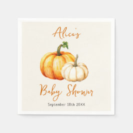 Little Pumpkin Rustic Herfst Herfst Baby shower Servet