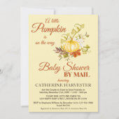 Little Pumpkin Rustic Herfst Virtual Baby shower Kaart (Voorkant)