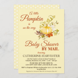 Little Pumpkin Rustic Herfst Virtual Baby shower Kaart