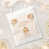 Little Pumpkin Rustic Orange Autumn Baby Shower  Bedankzakje (Geknipt)