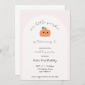 Little Pumpkin’s First Birthday Invitation Kaart (Voorkant / Achterkant)